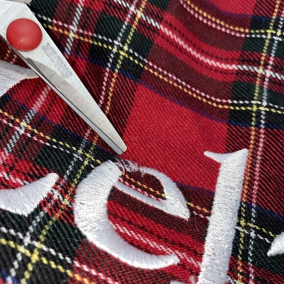 Pottery Barn Kids Leland Tartan Plaid Santa Bag Sack Christmas Stocking 33 x 40 - Picture 16 of 16